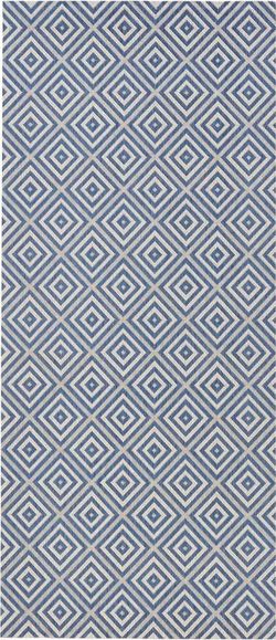 Modrý venkovní koberec Bougari Karo, 80 x 200 cm