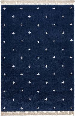 Modrý koberec Think Rugs Boho Dots, 160 x 220 cm