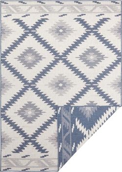 Modro-krémový venkovní koberec Bougari Malibu, 290 x 200 cm
