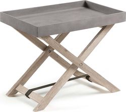 Šedý skládací stolek z akáciového dřeva La Forma Stahl