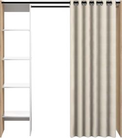 Bílo-béžová šatní skříň v dekoru dubu 160x182 cm Tom - TemaHome France