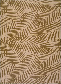 Hnědo-béžový venkovní koberec Universal Palm, 140 x 200 cm