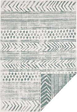 Zeleno-krémový venkovní koberec NORTHRUGS Biri, 160 x 230 cm