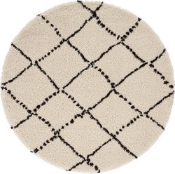 Béžovo-černý koberec Mint Rugs Hash, ⌀ 160 cm