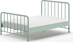 Zelená kovová jednolůžková postel s roštem 140x200 cm BRONXX – Vipack