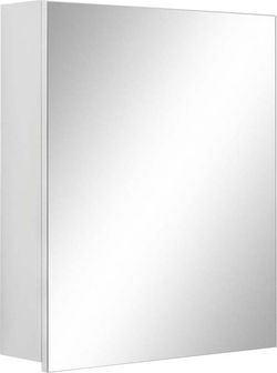 Bílá nástěnná koupelnová skříňka se zrcadlem Støraa Wisla, 60 x 70 cm