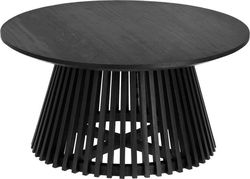 Černý konferenční stolek z teakového dřeva La Forma Irune, ⌀ 80 cm
