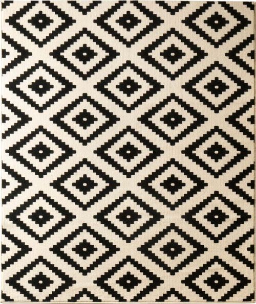 Černý koberec Hanse Home Hamla Diamond Black, 160 x 230 cm