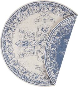 Modro-krémový venkovní koberec Bougari Borbon, ø 200 cm