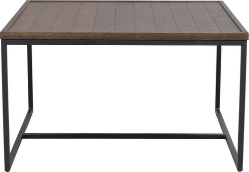 Tmavě hnědý konferenční stolek s deskou z dubového dřeva Deerfield – Rowico