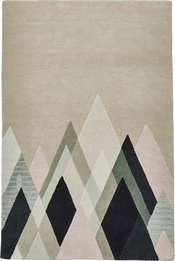 Béžovo-šedý vlněný koberec Think Rugs Collins High, 150 x 230 cm