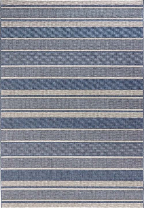 Modrý venkovní koberec Bougari Strap, 200 x 290 cm