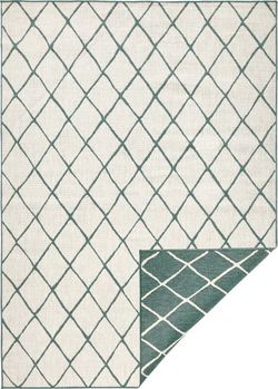 Zeleno-krémový venkovní koberec NORTHRUGS Malaga, 80 x 150 cm