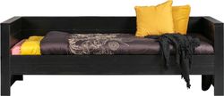 Černá postel/sofa z borovicového dřeva WOOOD Dennis