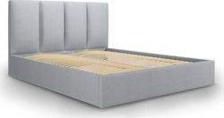 Světle šedá dvoulůžková postel Mazzini Beds Juniper, 160 x 200 cm