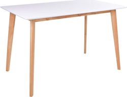 Jídelní stůl s bílou deskou loomi.design Vojens, 120 x 70 cm