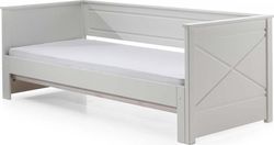 Bílá dětská vysouvací postel Vipack Pino, 90 x 200 cm