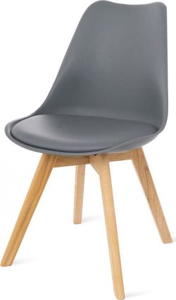 Sada 2 šedých židlí s bukovými nohami loomi.design Retro