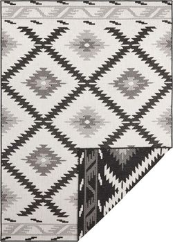 Černo-krémový venkovní koberec Bougari Malibu, 290 x 200 cm