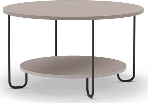 Šedý kulatý konferenční stolek 80 cm Tonka – Marckeric