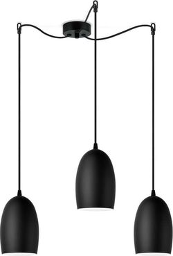 Černé trojramenné závěsné svítidlo Sotto Luce UME Elementary Matte, ⌀ 13,5 cm