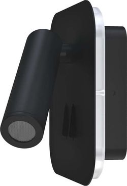 Černé nástěnné svítidlo SULION Milu, délka 13 cm