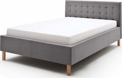 Šedá dvoulůžková postel Meise Möbel Malin, 140 x 200 cm