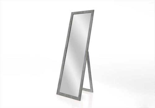 Stojací zrcadlo s šedým rámem Styler Sicilia, 46 x 146 cm