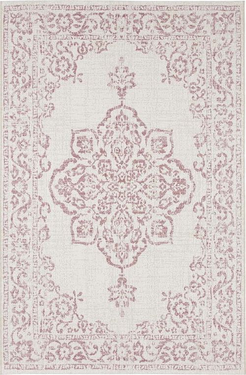 Červeno-krémový venkovní koberec Bougari Tilos, 120 x 170 cm