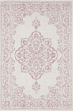 Červeno-krémový venkovní koberec Bougari Tilos, 120 x 170 cm