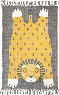 Dětský ručně potištěný koberec Nattiot Baba, 110 x 170 cm