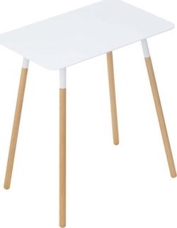 Bílý odkládací stolek YAMAZAKI Plain, 45 x 30 cm