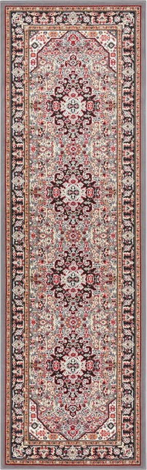 Šedo-hnědý koberec Nouristan Skazar Isfahan, 80 x 250 cm