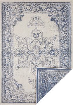 Modro-krémový venkovní koberec Bougari Borbon, 160 x 230 cm