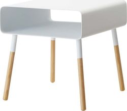 Bílý odkládací stolek YAMAZAKI Plain, výška 35 cm