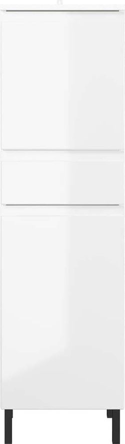 Bílá vysoká koupelnová skříňka 34x120 cm Salinas - Germania
