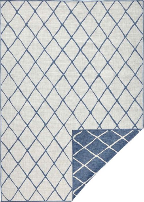Modro-krémový venkovní koberec Bougari Malaga, 200 x 290 cm