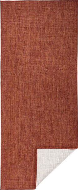 Cihlově červený venkovní koberec Bougari Miami, 80 x 350 cm