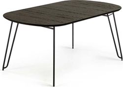 Černý rozkládací jídelní stůl La Forma Norfort, 170 x 100 cm