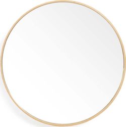 Nástěnné zrcadlo s rámem z dubového dřeva Wireworks Glance, ø 45 cm