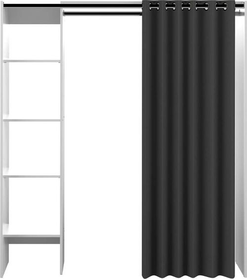 Černo-bílá šatní skříň 160x182 cm Tom - TemaHome France