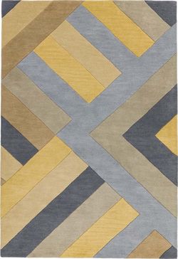 Šedo-žlutý koberec Asiatic Carpets Big Zig, 120 x 170 cm