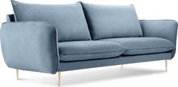 Bledě modrá sametová pohovka Cosmopolitan Design Florence, 160 cm