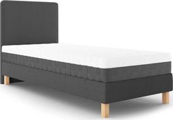 Tmavě šedá jednolůžková postel Mazzini Sofas Lotus, 90 x 200 cm