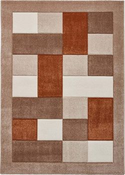 Béžovo-červený koberec Think Rugs Brooklyn, 160 x 220 cm