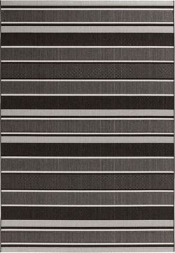 Černý venkovní koberec NORTHRUGS Strap, 80 x 150 cm