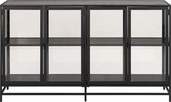 Černá vitrína Actona Seaford, 152,4 x 86,4 cm
