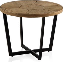 Konferenční stůl s černou železnou konstrukcí Geese Honeycomb, ⌀ 59 cm