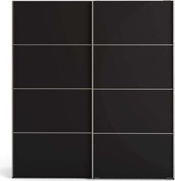 Černá šatní skříň Tvilum Verona, 182 x 202 cm