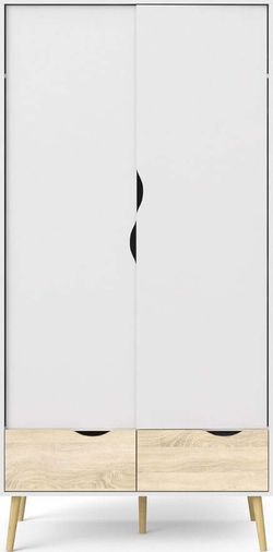 Bílá šatní skříň Tvilum Oslo, 99 x 200 cm